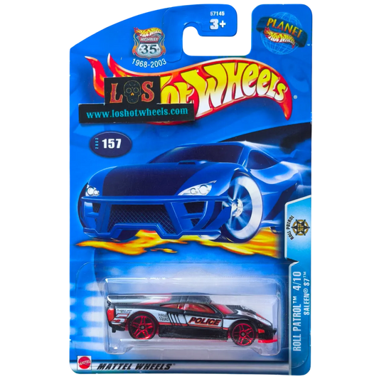 [**ENDED** AUCTION - Free Shipping!] Hot Wheels 1:64 Saleen S7 [2] – Roll Patrol Series – Carded, #157 (2003), 4/10 – Planet Hot Wheels