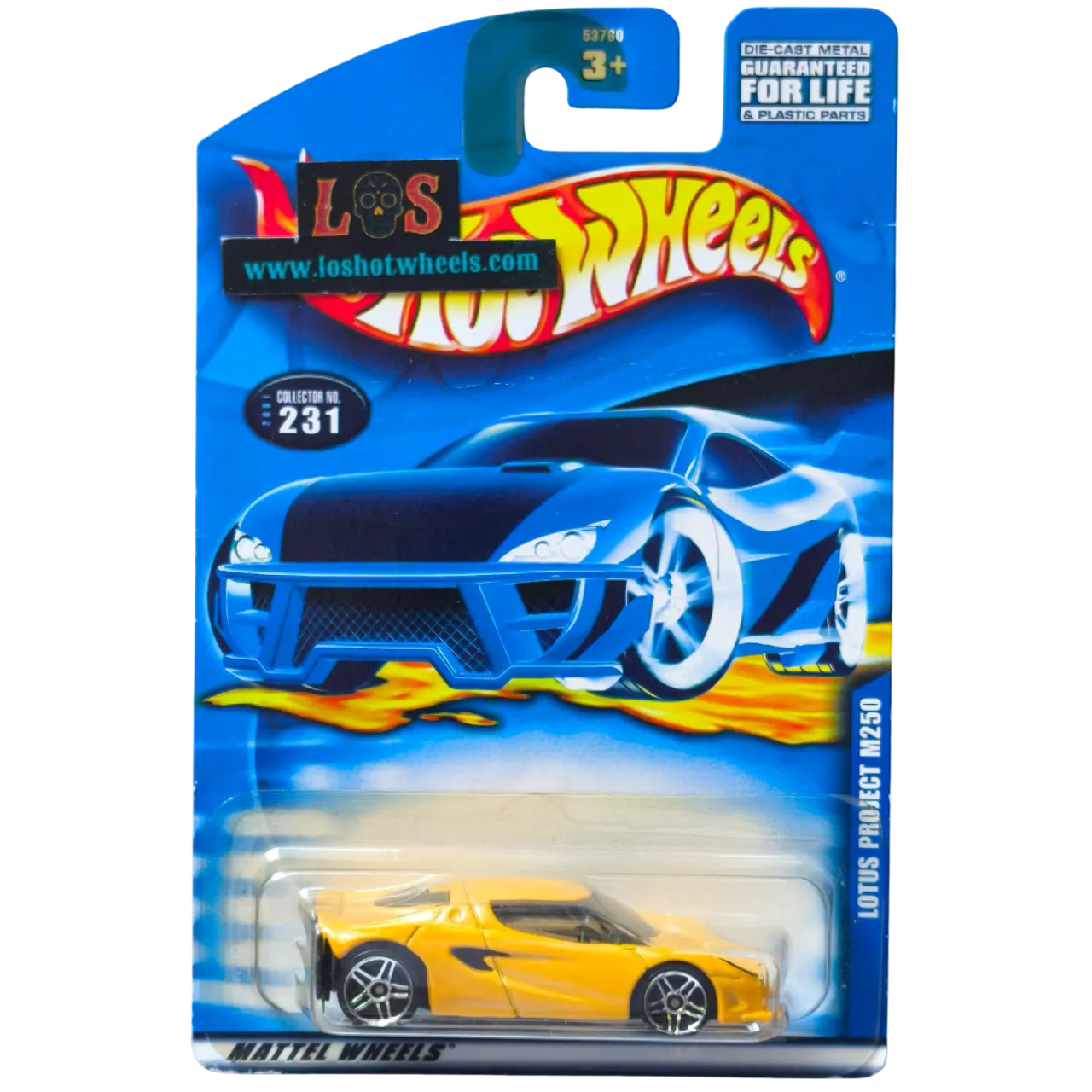 [**ENDED** AUCTION - Free Shipping!] Hot Wheels 1:64 Lotus Project M250 – Collector #231 – Carded – Mattel Wheels Series