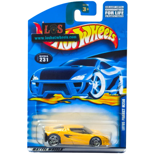 [**ENDED** AUCTION - Free Shipping!] Hot Wheels 1:64 Lotus Project M250 – Collector #231 – Carded – Mattel Wheels Series