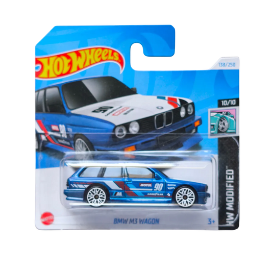 [**ENDED** AUCTION - Free Shipping!] Hot Wheels BMW M3 Wagon – HW Modified Series – Blue & White Racing Livery – #138/250 – 10/10