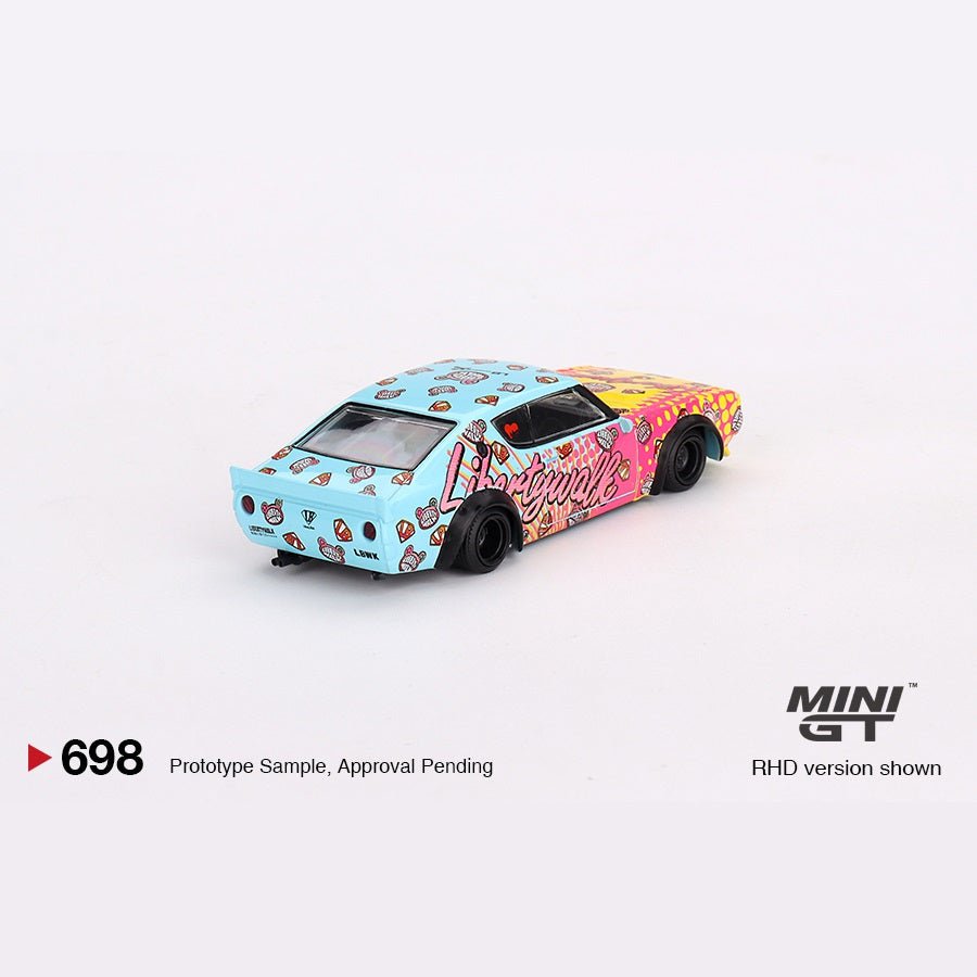 MINI GT 1:64 Nissan Skyline Kenmeri Liberty Walk Bi-Color 1973 – #698 MGT00698 Die-Cast Model