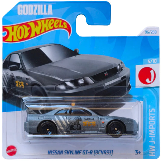 Hot Wheels 1:64 Nissan Skyline GT-R (BCNR33) – HW J-Imports 5/10 Godzilla Edition Gray 96/250