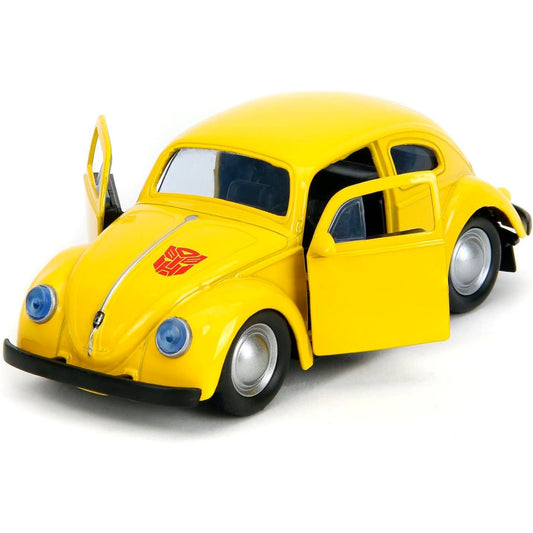 Bburago Transformers 1:32 scale die-cast model of G1 Bumblebee as a yellow Volkswagen Beetle, item 35595.
