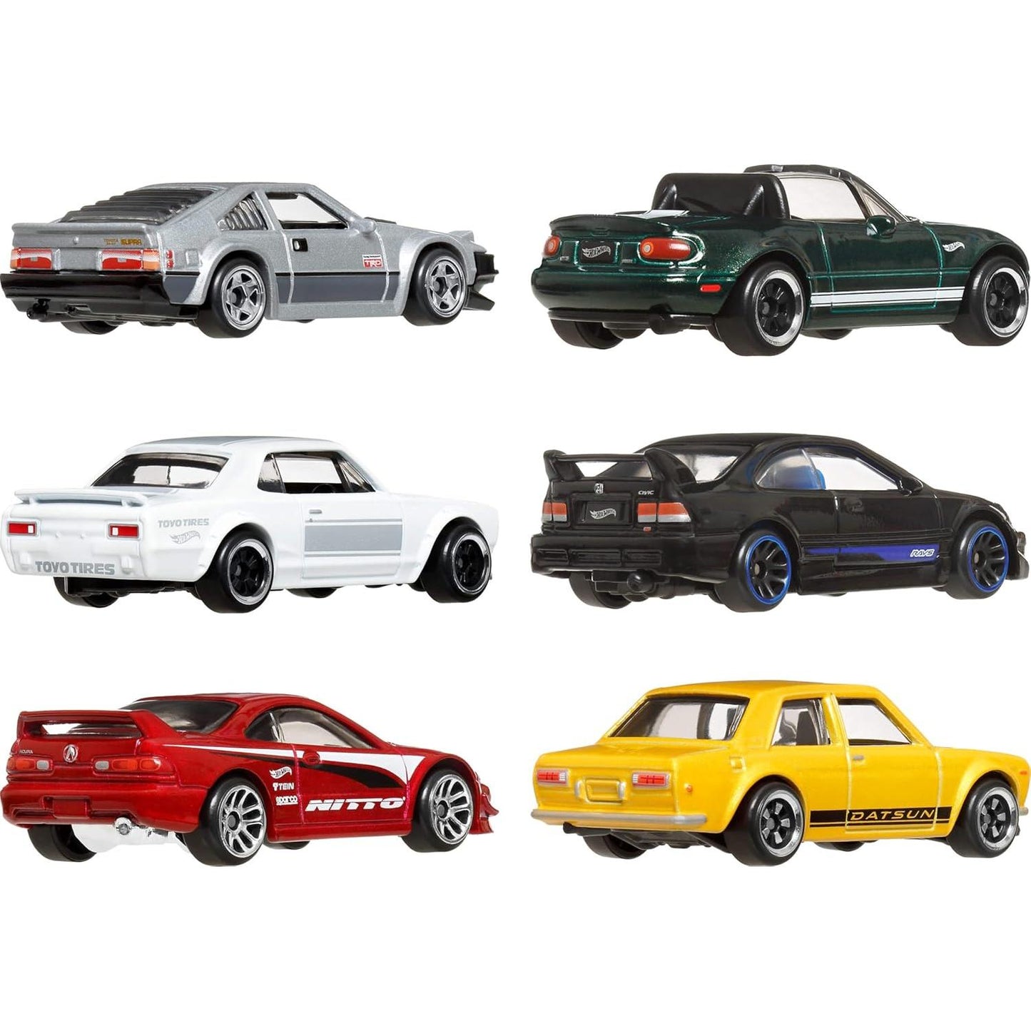 Hot Wheels Silver Series 6-Car Set JBY77 – Streets of Japan Collector Multipack – Iconic JDM