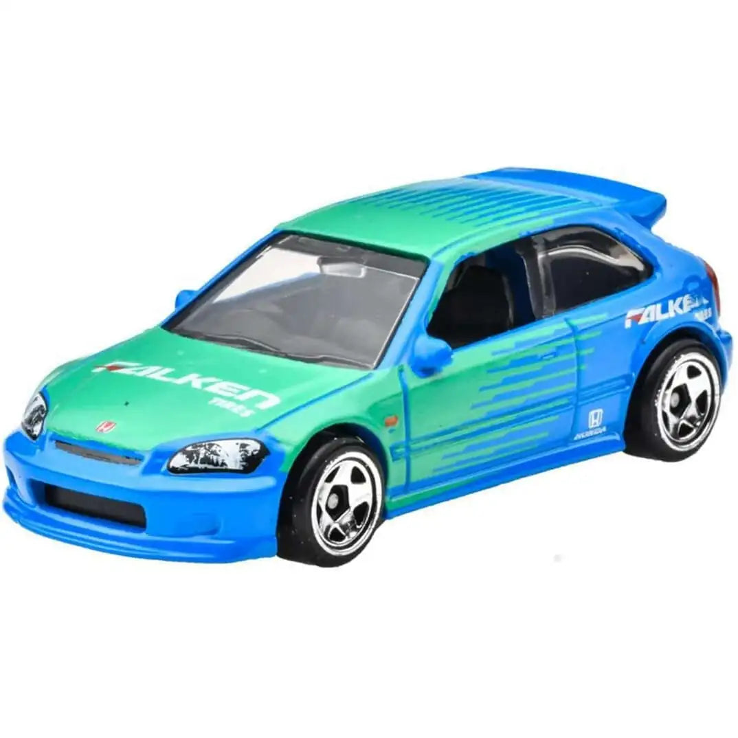 Hot Wheels 1:64 HW Speed Graphics '99 Honda Civic Type R [EK9] with Falken Tires racing graphics.