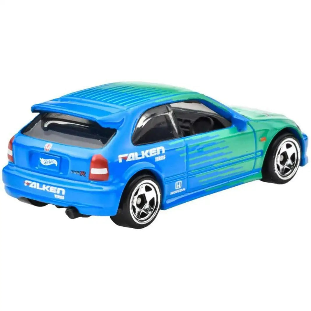 Hot Wheels 1:64 HW Speed Graphics '99 Honda Civic Type R [EK9] with Falken Tires racing graphics.