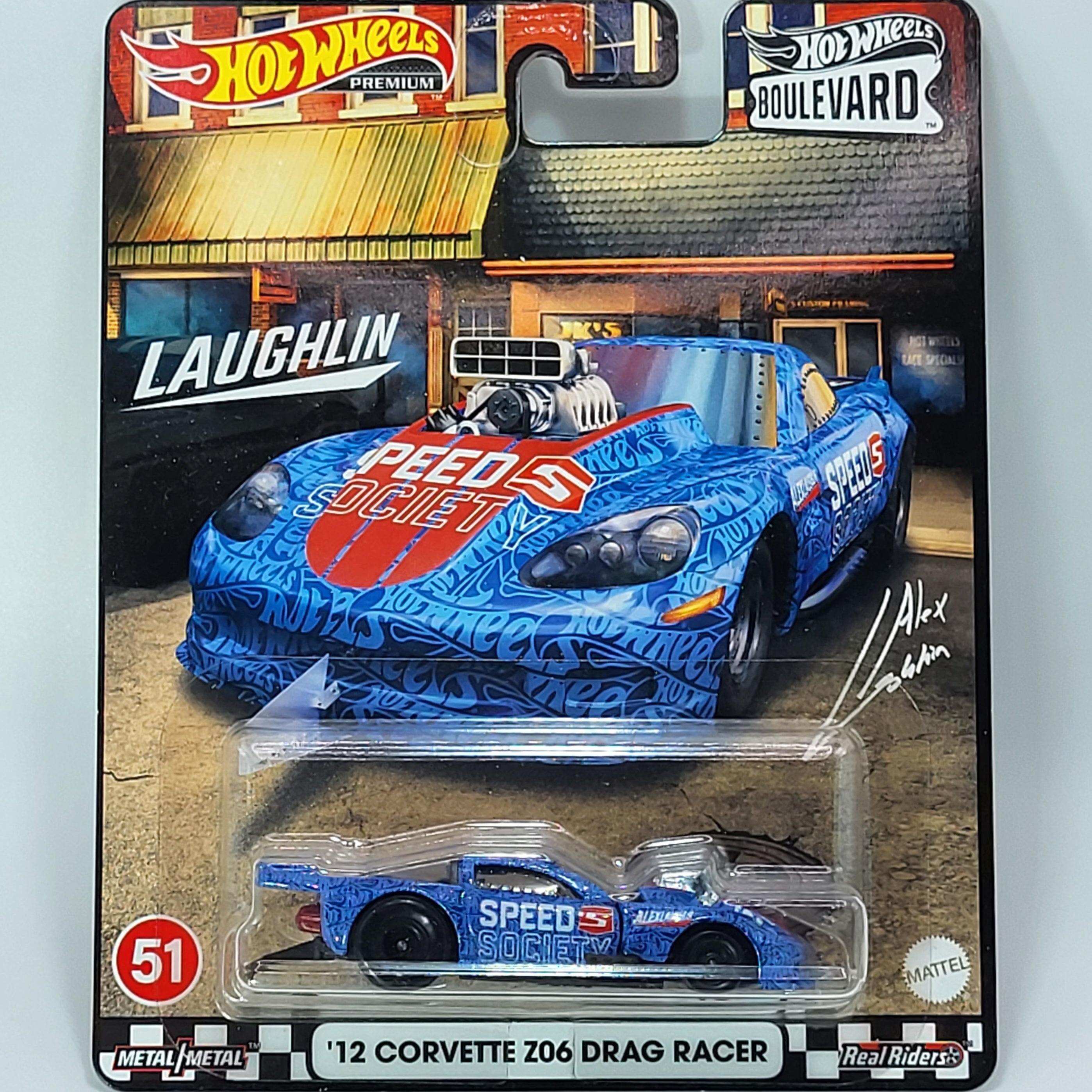 Hot Wheels '12 Corvette Z06 Drag Racer – Premium Boulevard #51 1/64 Di ...