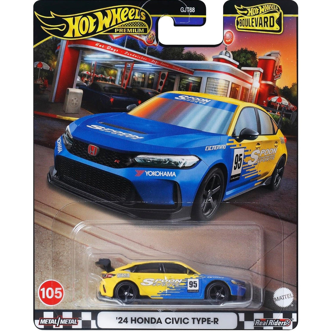 Hot Wheels '24 Honda Civic Type-R – Premium Boulevard #105 1/64 Die-Ca ...