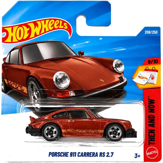 Hot Wheels Porsche 911 Carrera RS 2.7 metallic copper-brown 1:64 die-cast with gold Carrera graphics, Then and Now 208/250 JJK43.