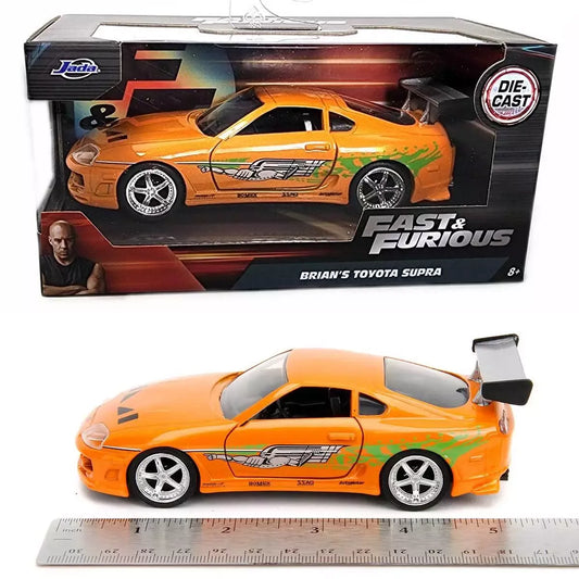 Jada 1:32 Fast & Furious Brian’s Orange Toyota Supra Mk4 die-cast model car from the original movie.