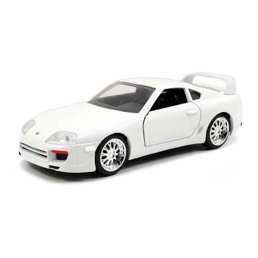 Jada Toys 1:32 die-cast model of Brian’s white 1995 Toyota Supra from Fast & Furious 7 with detailed finish.