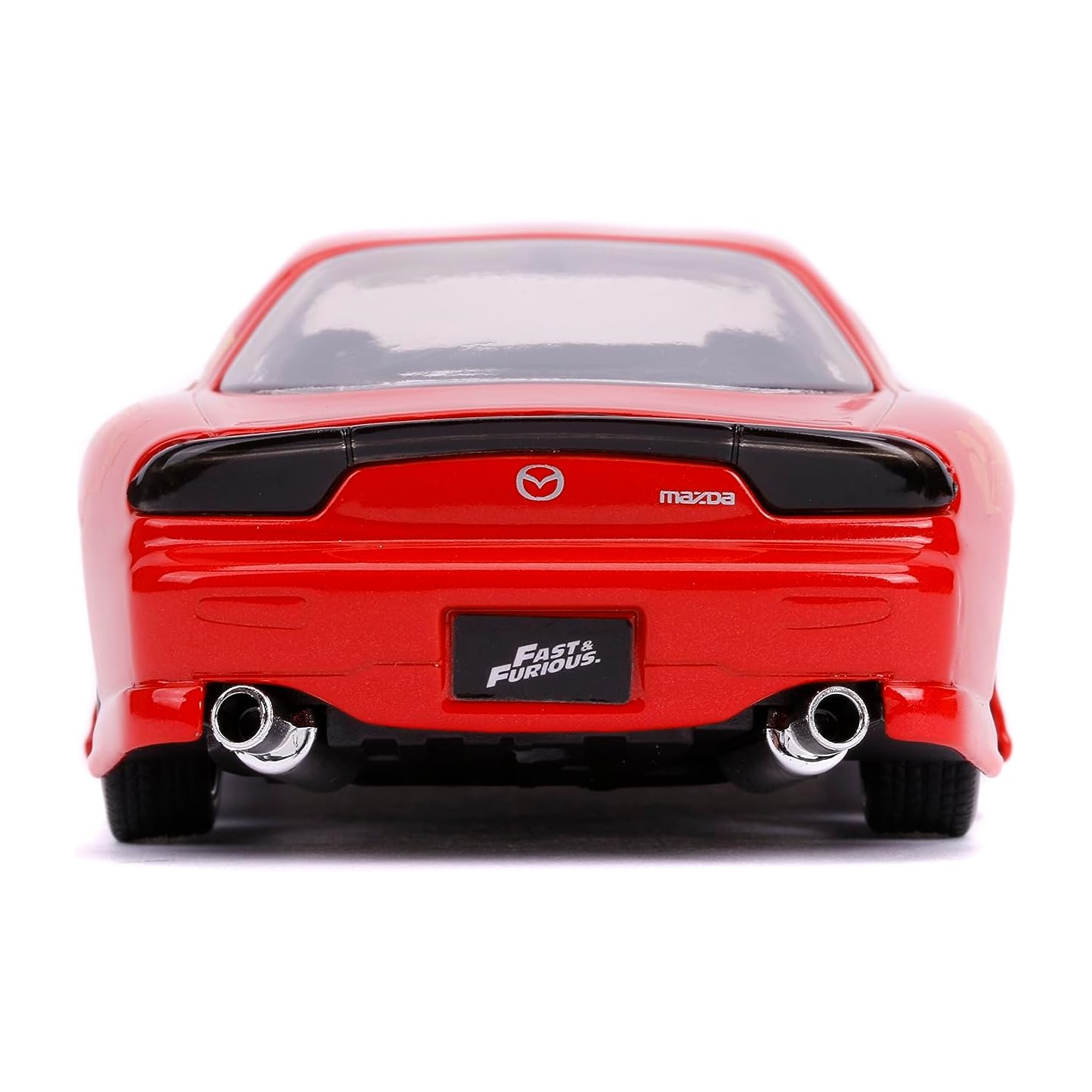 Jada Toys 1:32 scale die-cast model of Orange Julius’ orange 1993 Mazda RX-7 from 2 Fast 2 Furious with detailed livery.