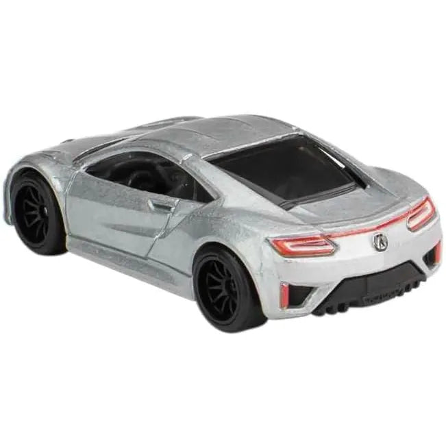 Hot Wheels Premium Fast & Furious '17 Acura NSX Silver 5/5 featuring Real Riders rubber tires, Metal/Metal construction and premium factory detailing.