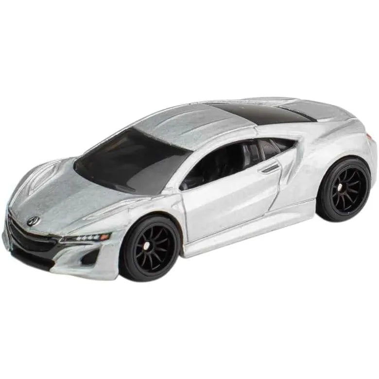 Hot Wheels Premium Fast & Furious '17 Acura NSX Silver 5/5 featuring Real Riders rubber tires, Metal/Metal construction and premium factory detailing.