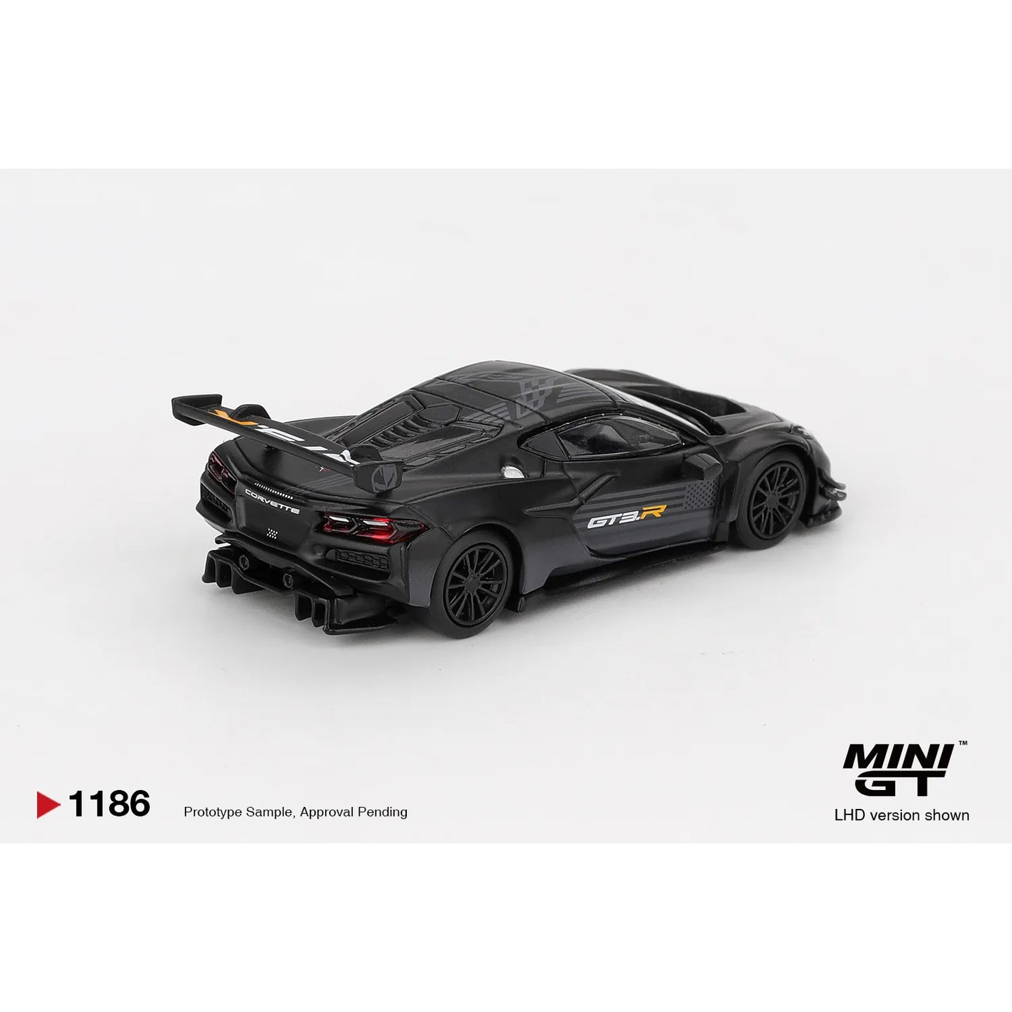 Mini GT 1:64 Chevrolet Corvette Z06 GT3.R Road America Test Car 2025 die-cast racing model car.