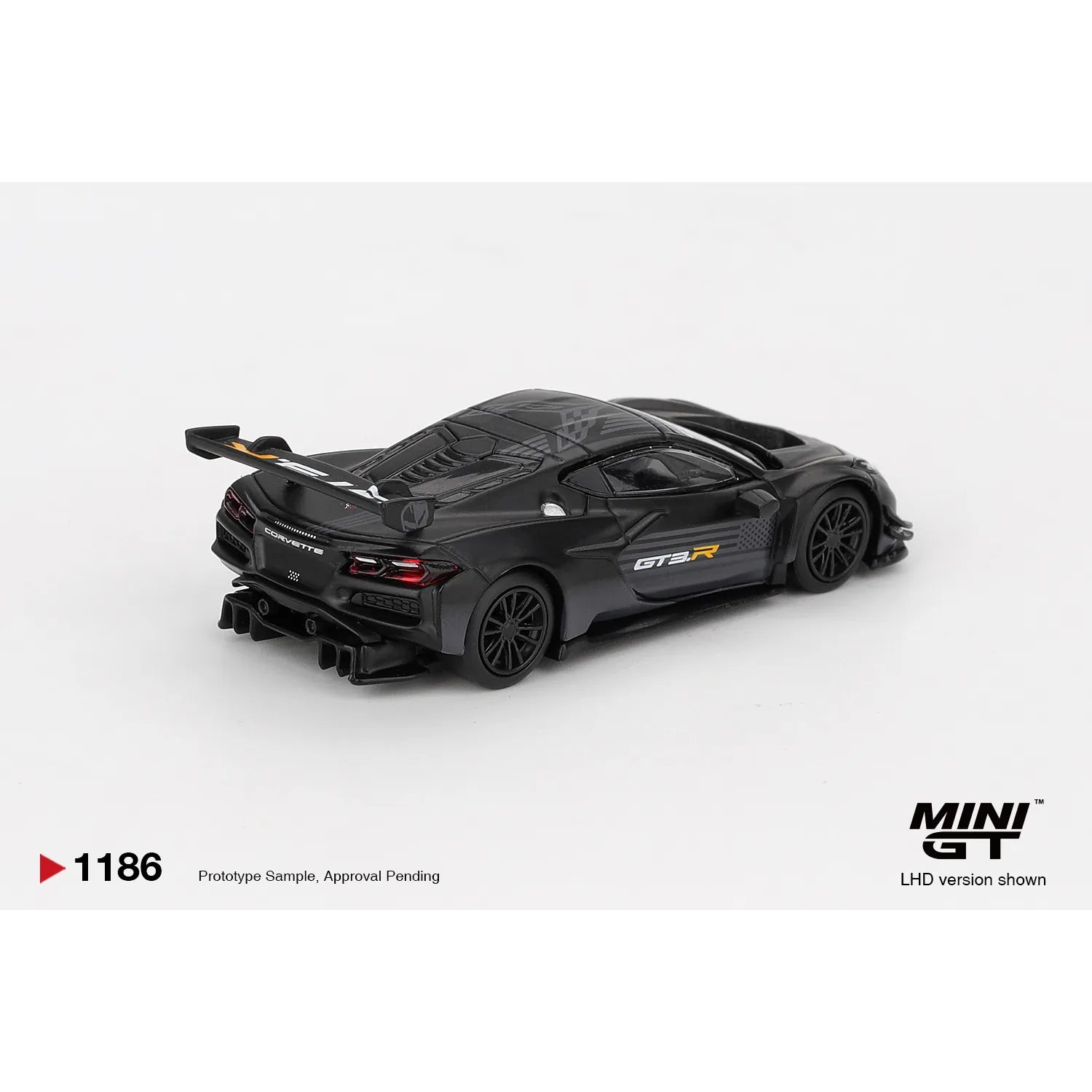 Mini GT 1:64 Chevrolet Corvette Z06 GT3.R Road America Test Car 2025 die-cast racing model car.