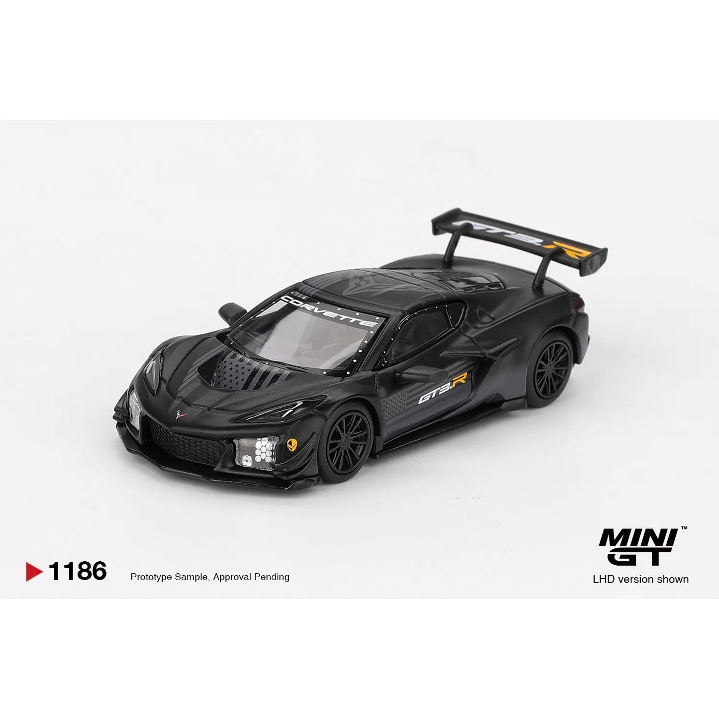 Mini GT 1:64 Chevrolet Corvette Z06 GT3.R Road America Test Car 2025 die-cast racing model car.