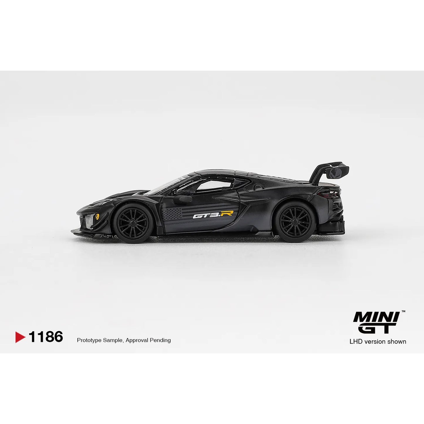 Mini GT 1:64 Chevrolet Corvette Z06 GT3.R Road America Test Car 2025 die-cast racing model car.