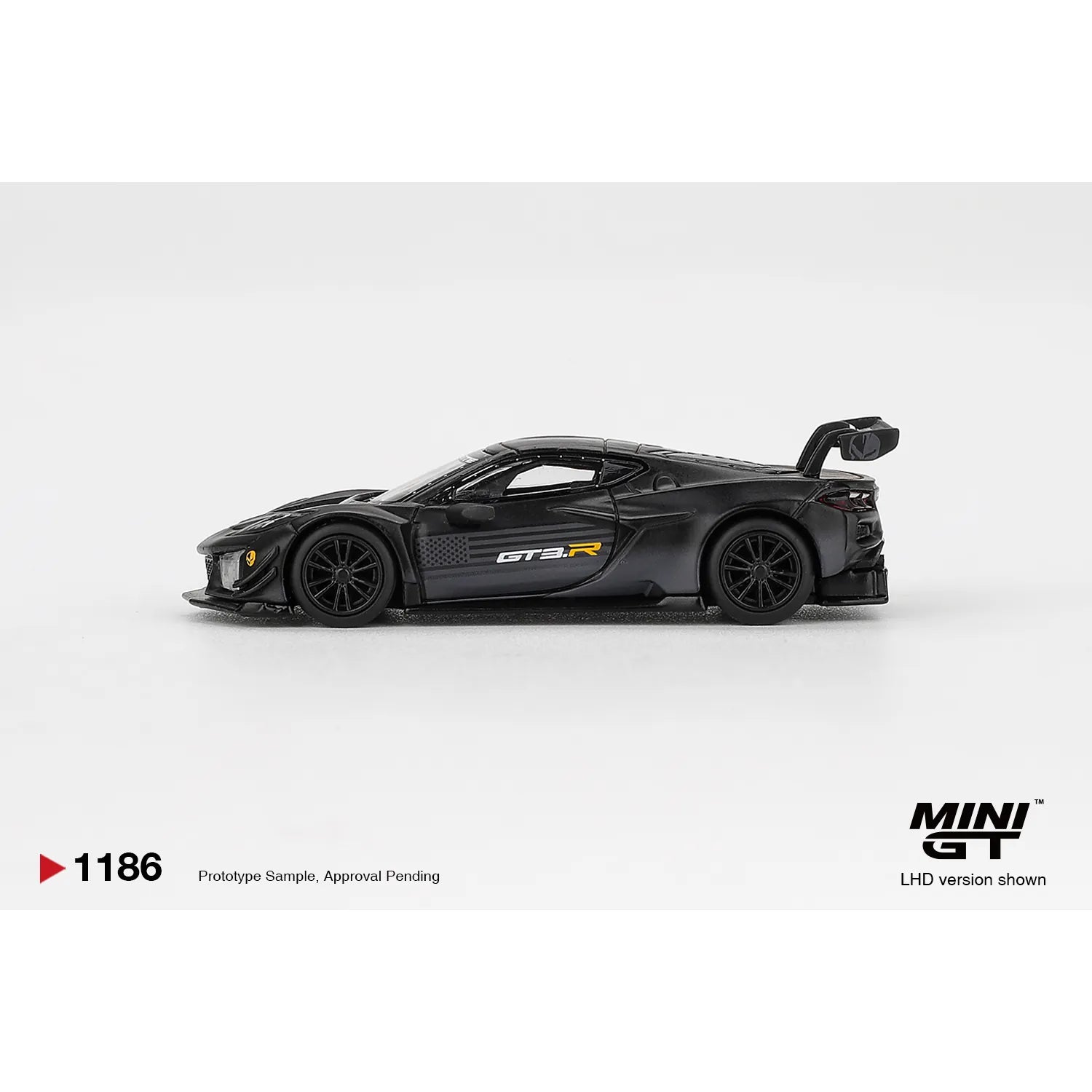 Mini GT 1:64 Chevrolet Corvette Z06 GT3.R Road America Test Car 2025 die-cast racing model car.