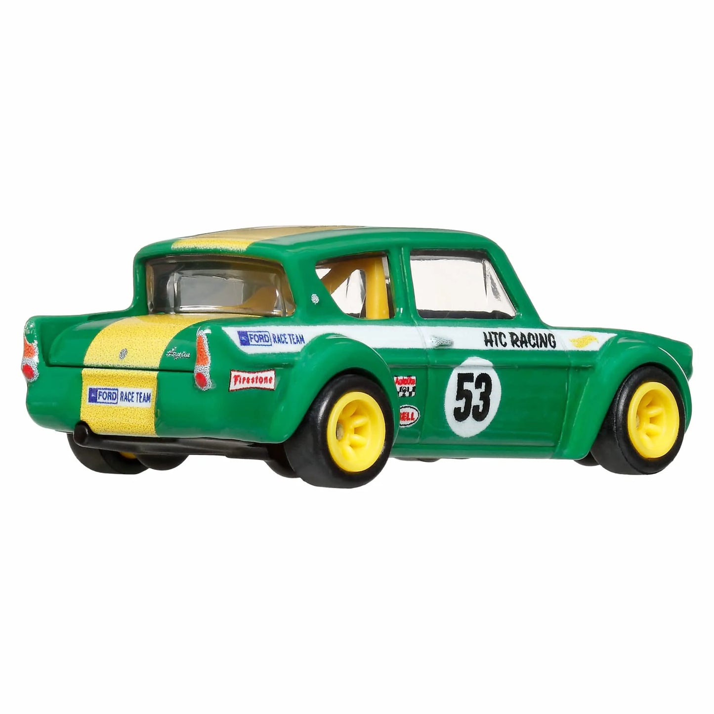 Hot Wheels Premium Car Culture 2-Pack featuring Custom '64 Galaxie 500 and '67 Ford Anglia Racer die-cast vehicles with Real Riders wheels and Metal/Metal chassis.