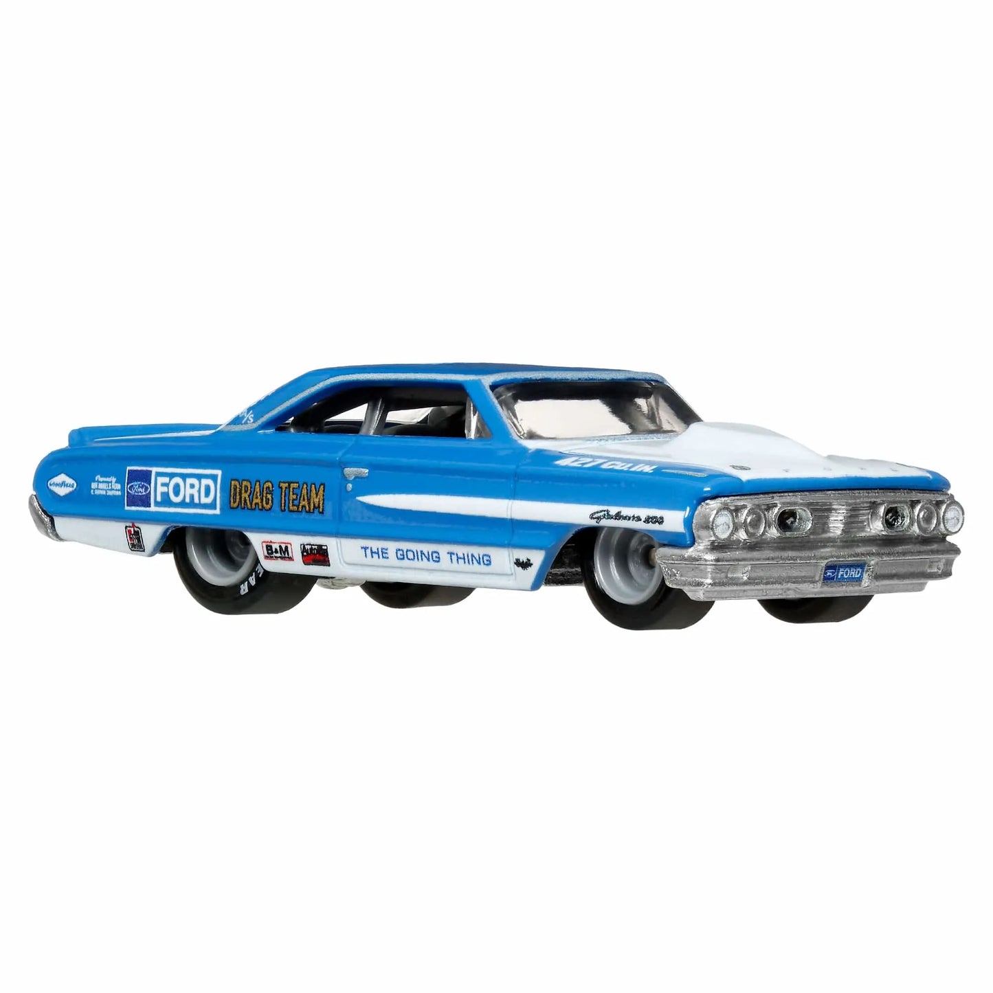 Hot Wheels Premium Car Culture 2-Pack featuring Custom '64 Galaxie 500 and '67 Ford Anglia Racer die-cast vehicles with Real Riders wheels and Metal/Metal chassis.