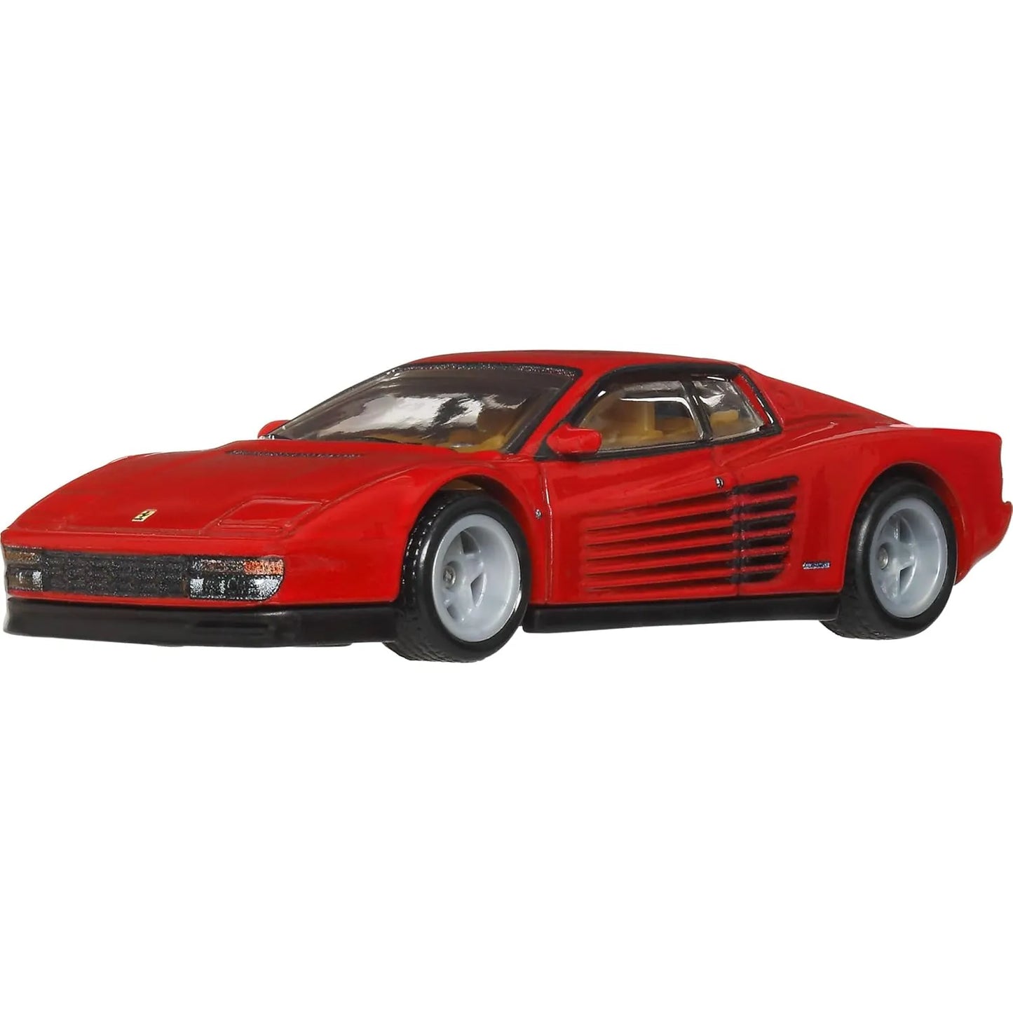 Hot Wheels Premium 1:64 Ferrari Testarossa Modern Classics Car Culture die-cast model with Real Riders wheels and premium detailing.