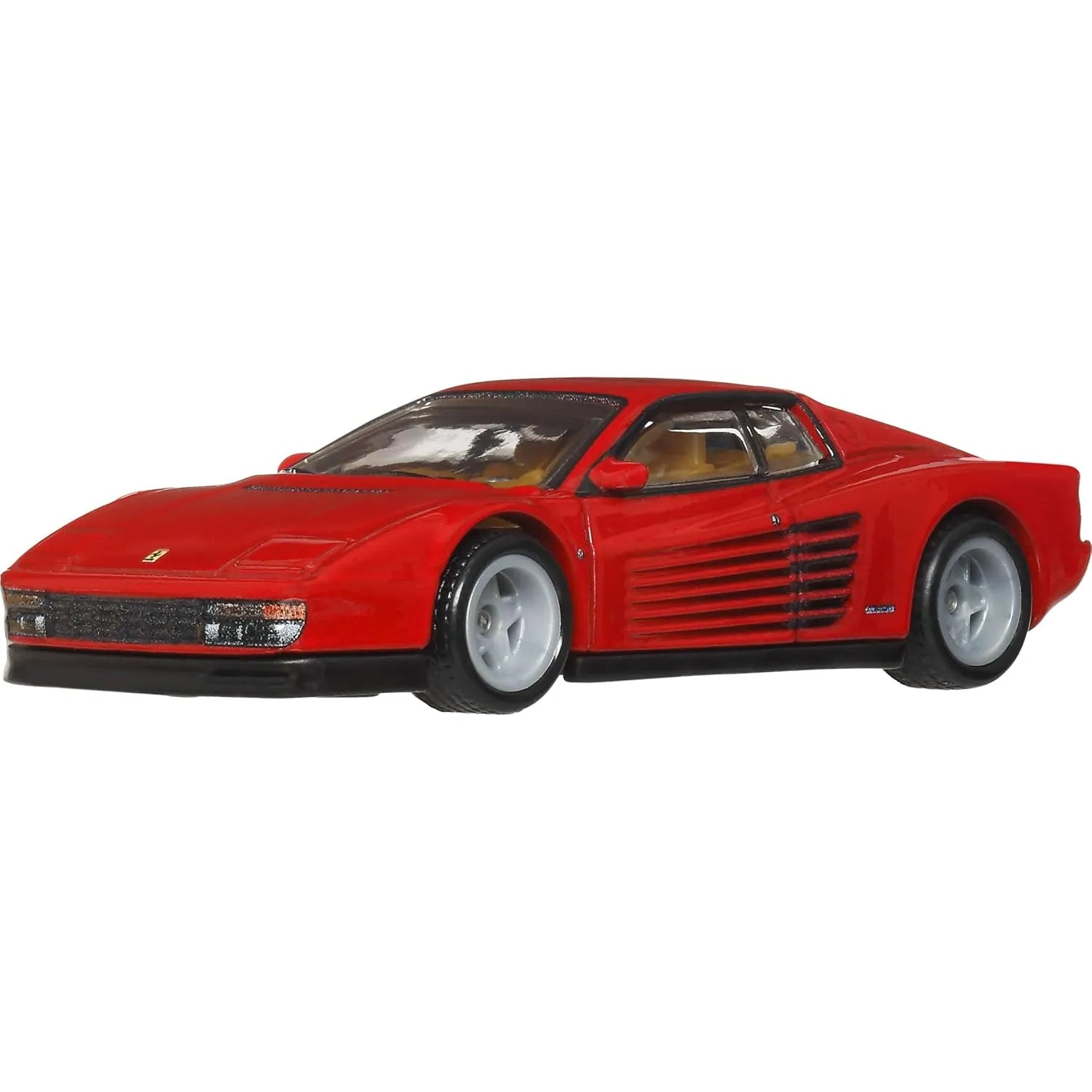 Hot Wheels Premium 1:64 Ferrari Testarossa Modern Classics Car Culture die-cast model with Real Riders wheels and premium detailing.