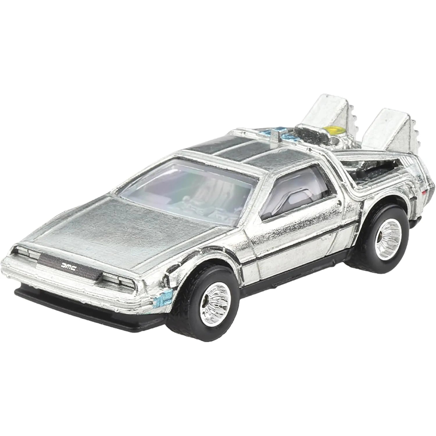 Hot Wheels Premium Car Culture 2-Pack featuring the Back to the Future Time Machine and 1987 Toyota Pickup Truck die-cast collectible models with premium detailing.