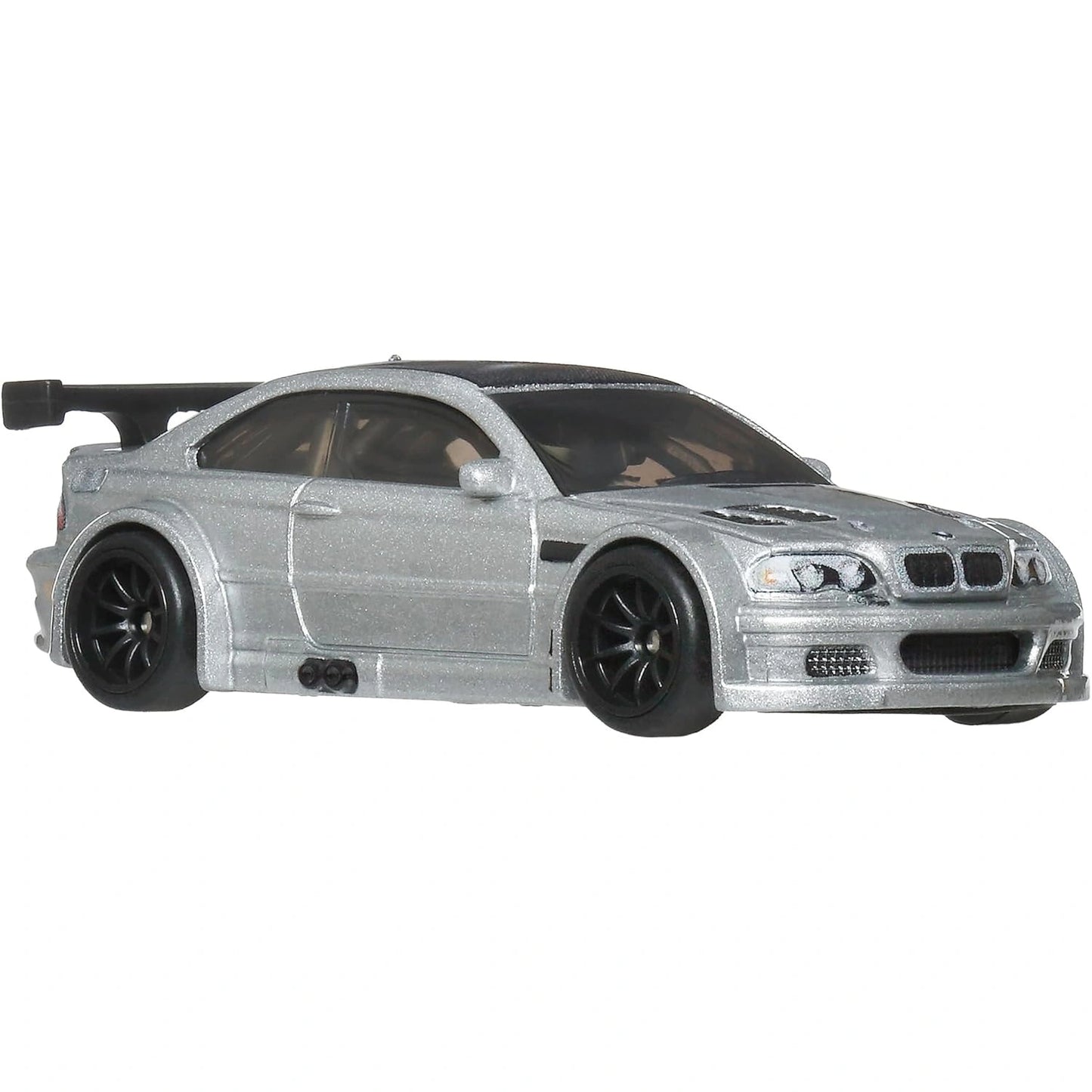 Hot Wheels 1:64 BMW M3 GTR Silver Boulevard #142 premium die-cast model with Real Riders wheels and Metal Metal construction.