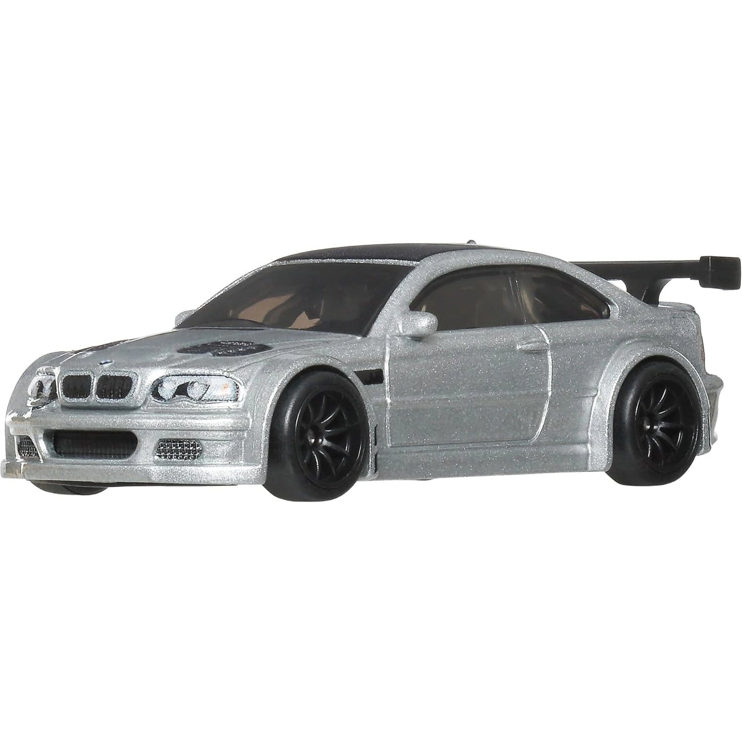 Hot Wheels 1:64 BMW M3 GTR Silver Boulevard #142 premium die-cast model with Real Riders wheels and Metal Metal construction.