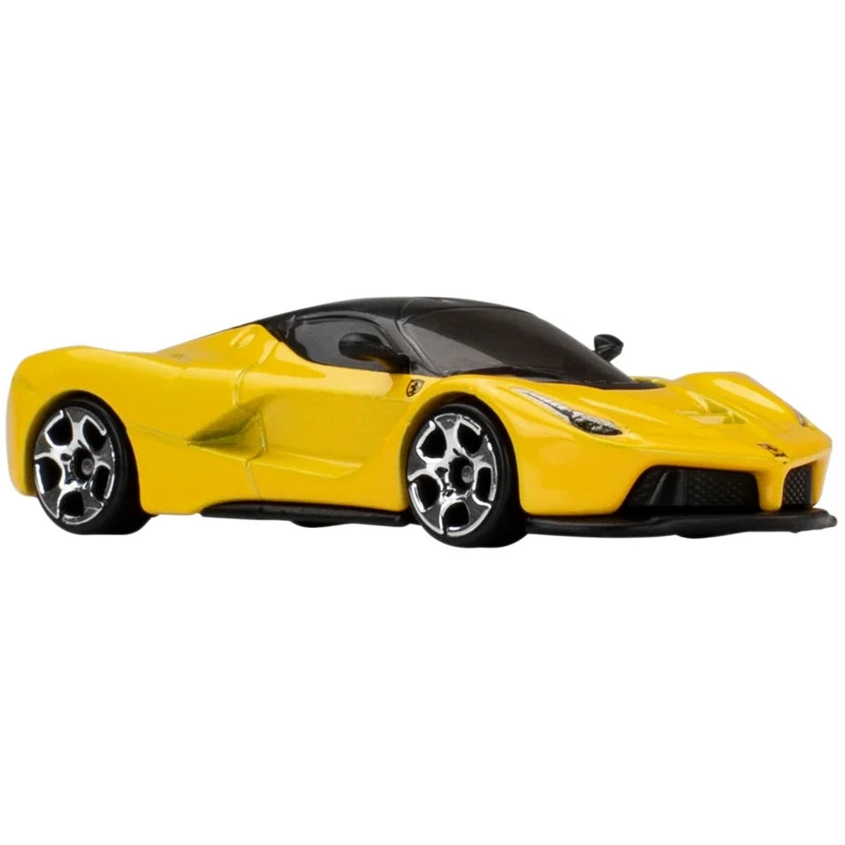 Hot Wheels 1:64 Ferrari LaFerrari yellow Silver Series Exotics 5/5 JKX80 die-cast model in original packaging