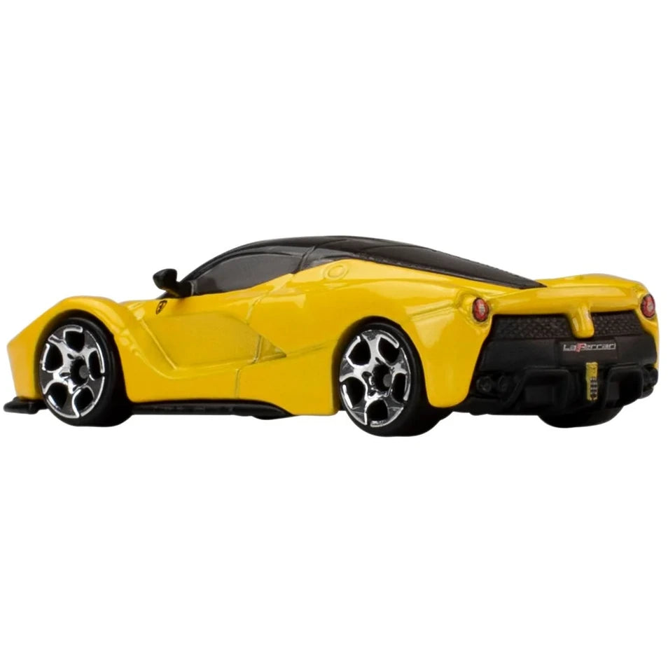 Hot Wheels 1:64 Ferrari LaFerrari yellow Silver Series Exotics 5/5 JKX80 die-cast model in original packaging
