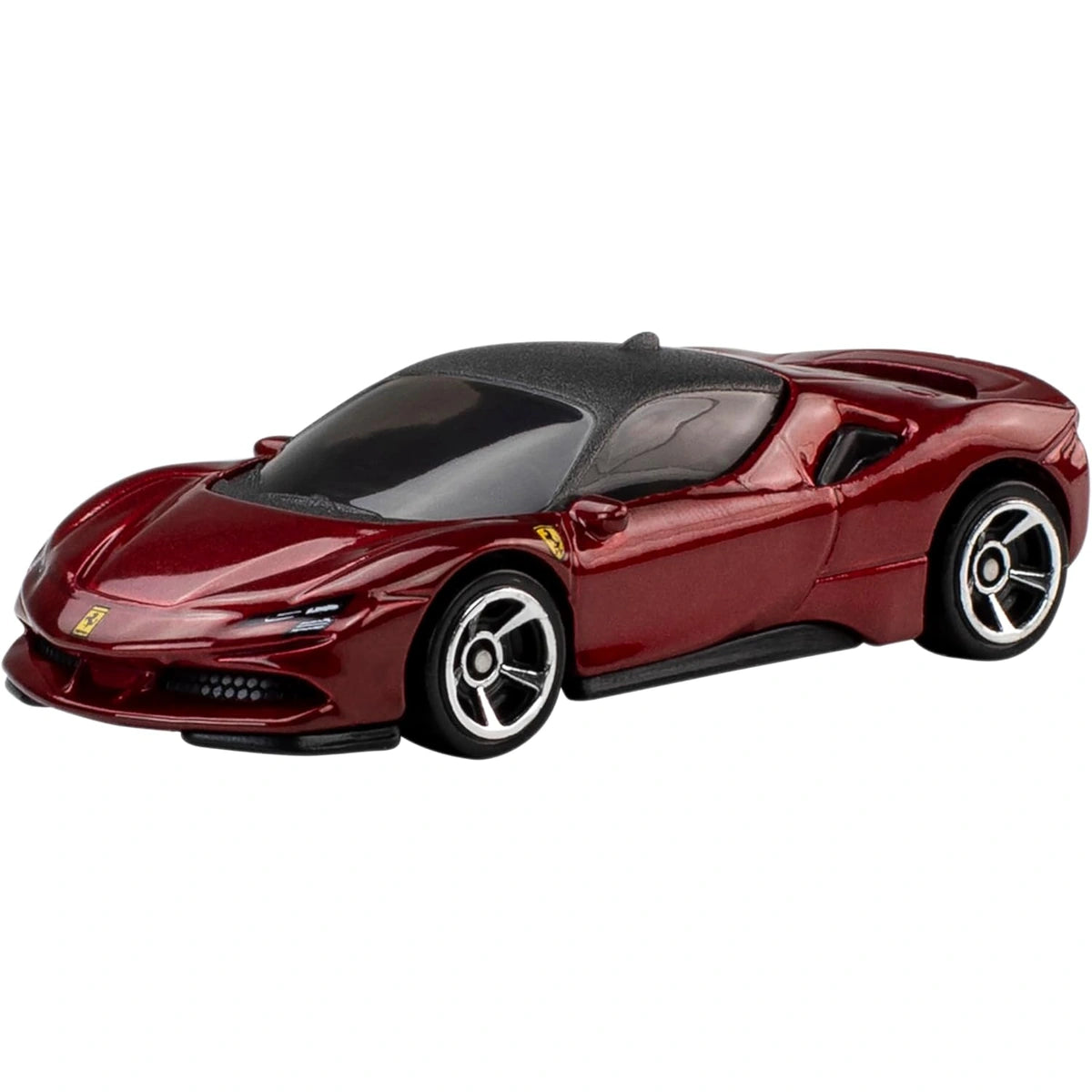 Hot Wheels 1:64 Ferrari 5-Pack 2026 featuring Ferrari 365 GTB4 C, SF90 Stradale, Dino 206 GT, 12Cilindri and F40 Competizione die-cast cars.