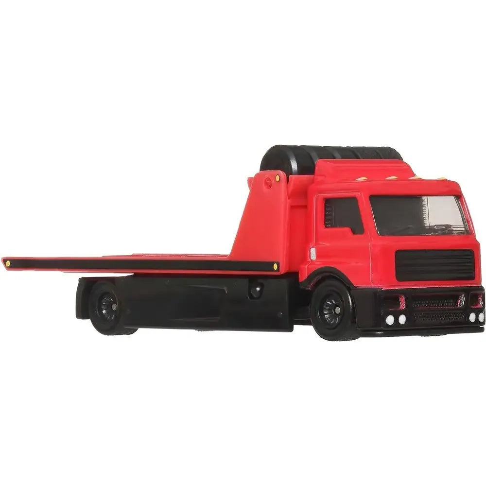 Hot Wheels Premium Team Transport #84 Toyota AE86 Sprinter Trueno with Fleet Street transporter JBM49 FLF56 1:64 die-cast collectible featuring Real Riders wheels and Metal Metal construction.