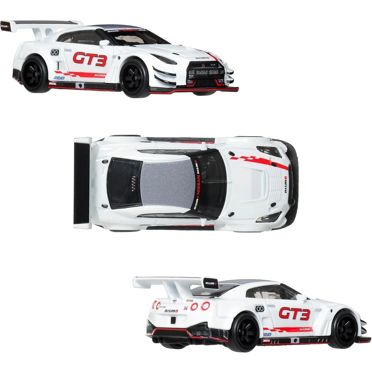 Hot Wheels Premium 2-Pack with Nissan GT-R NISMO GT3 and Nissan GT-R (R35) die-cast models from the Car Culture series.