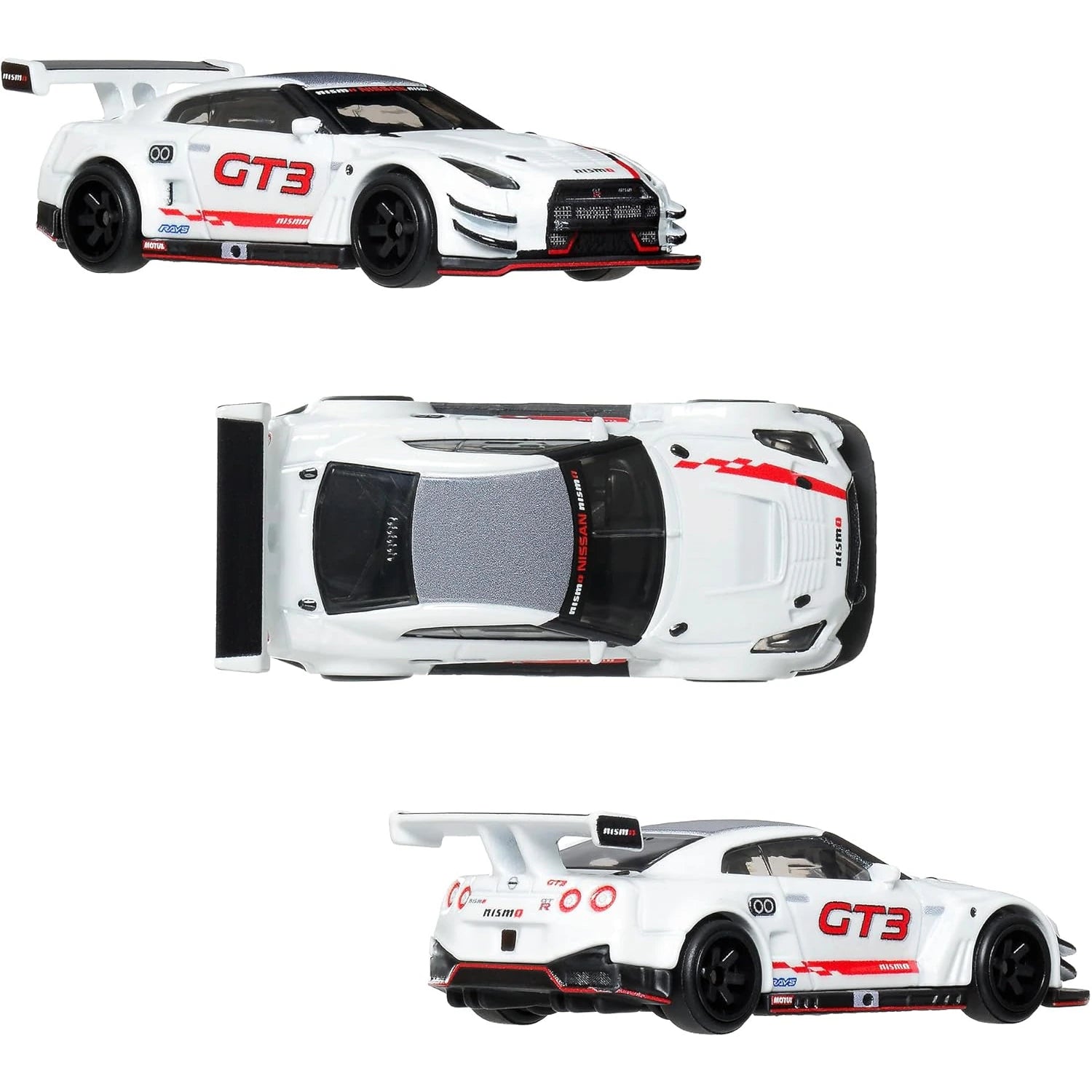 Hot Wheels Premium 2-Pack with Nissan GT-R NISMO GT3 and Nissan GT-R (R35) die-cast models from the Car Culture series.