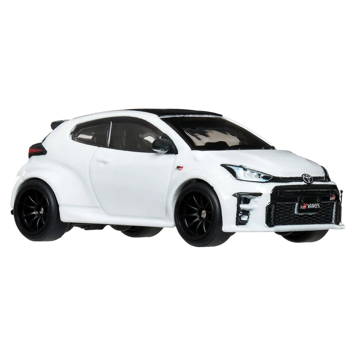 Hot Wheels 1:64 Toyota GR Yaris Premium Boulevard #146 JHW19 GJT68 die-cast model with Real Riders wheels and Metal/Metal construction.