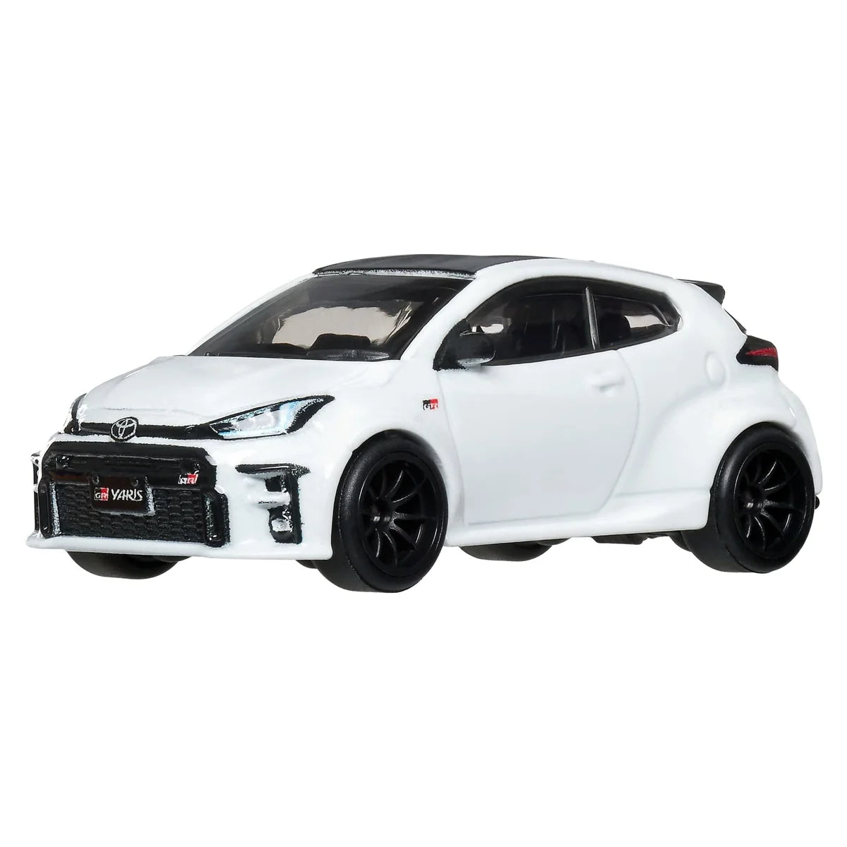 Hot Wheels 1:64 Toyota GR Yaris Premium Boulevard #146 JHW19 GJT68 die-cast model with Real Riders wheels and Metal/Metal construction.