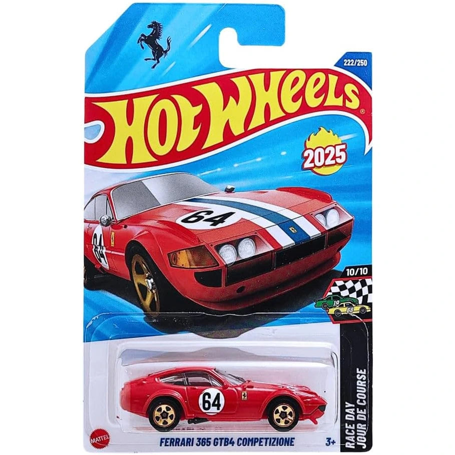 Hot Wheels 1:64 Ferrari 365 GTB4 Competizione – Race Day 10/10 (222/250) Mainline HYW48