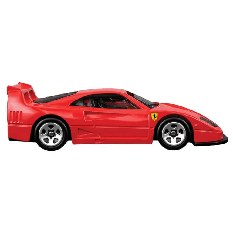 Hot Wheels 2025 Mainline Ferrari F40 Competizione die-cast car on long card packaging, red color, 187/250.