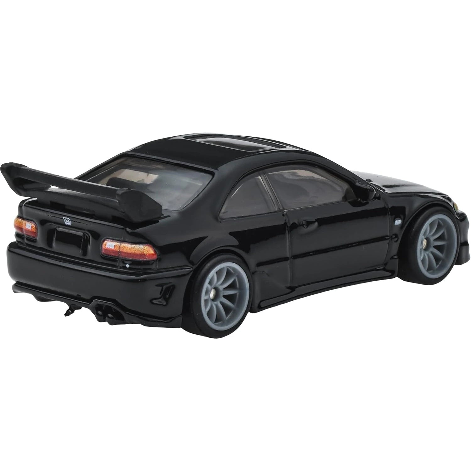 Hot Wheels 1:64 scale black 1993 Honda Civic Coupe EX EJ1 from the Fast & Furious premium series with Real Riders and Metal/Metal build.