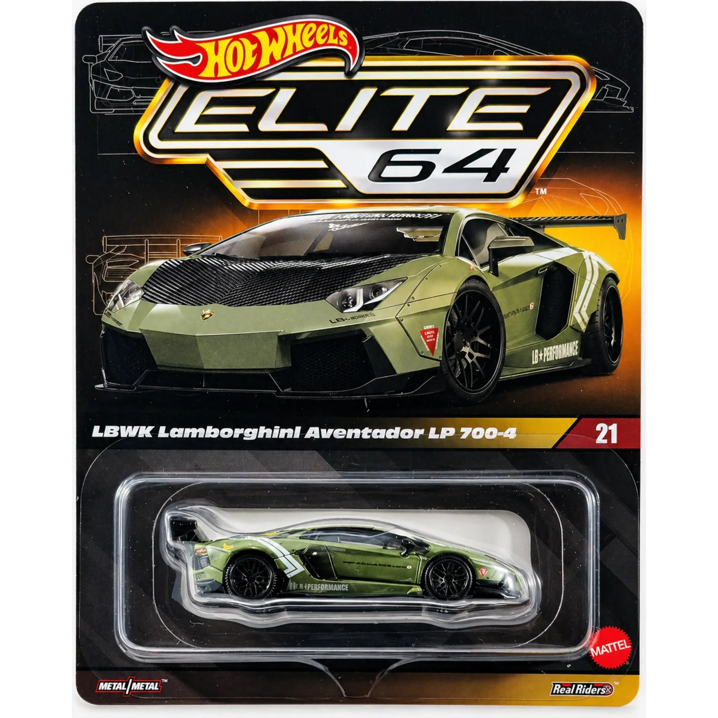 Hot Wheels Elite 64 LBWK Lamborghini Aventador LP 700-4 JNF04