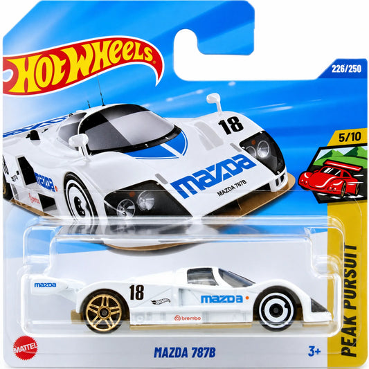 Hot Wheels 1:64 Mazda 787B White Peak Pursuit 226/250 5/10 JBB39 Short Card die-cast model car