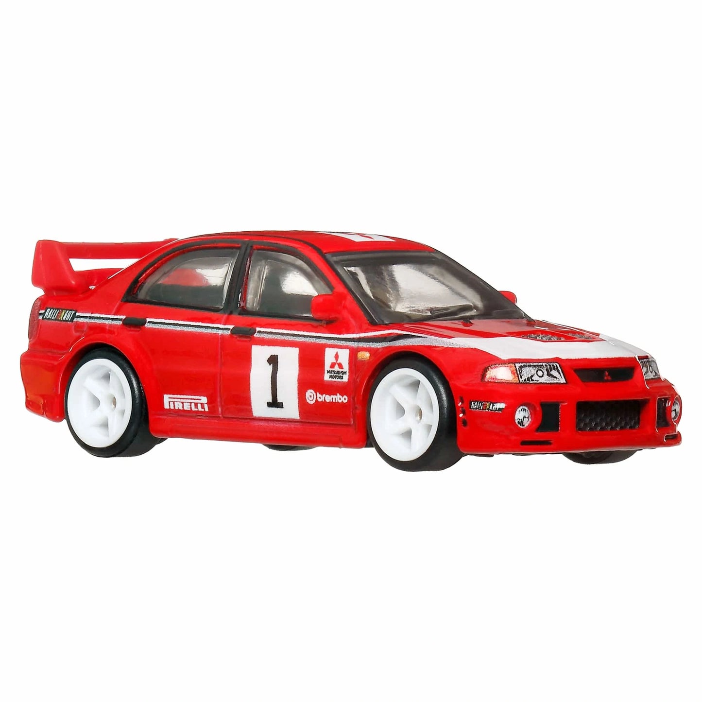 Hot Wheels 1:64 Mitsubishi Lancer Evolution VI from Premium Car Culture Thrill Climbers with Real Riders wheels and Metal/Metal body and chassis.