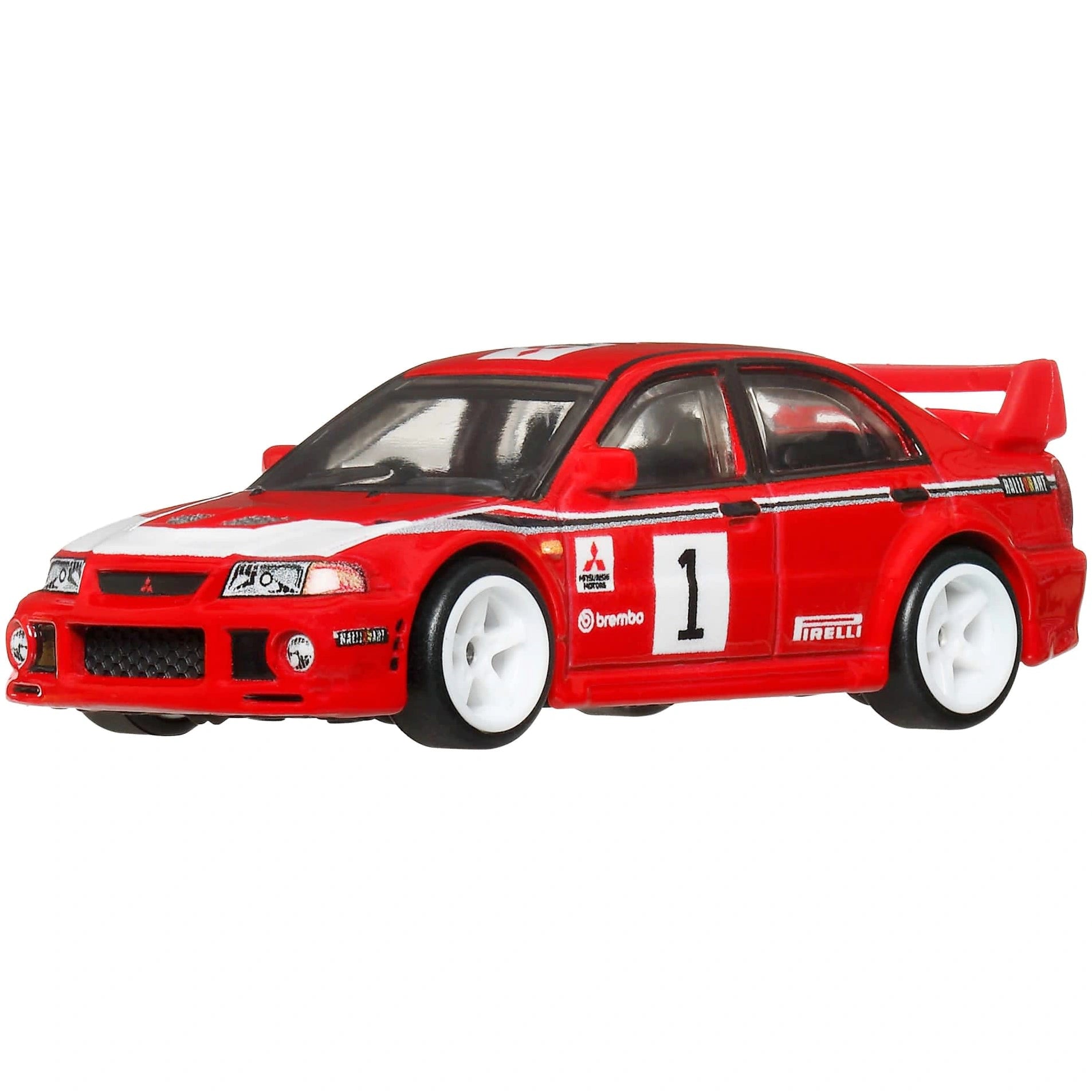 Hot Wheels 1:64 Mitsubishi Lancer Evolution VI from Premium Car Culture Thrill Climbers with Real Riders wheels and Metal/Metal body and chassis.