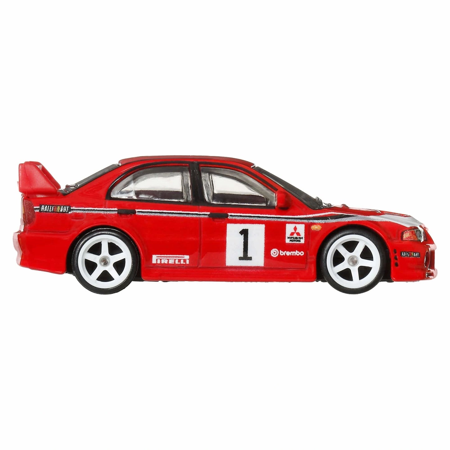 Hot Wheels 1:64 Mitsubishi Lancer Evolution VI from Premium Car Culture Thrill Climbers with Real Riders wheels and Metal/Metal body and chassis.