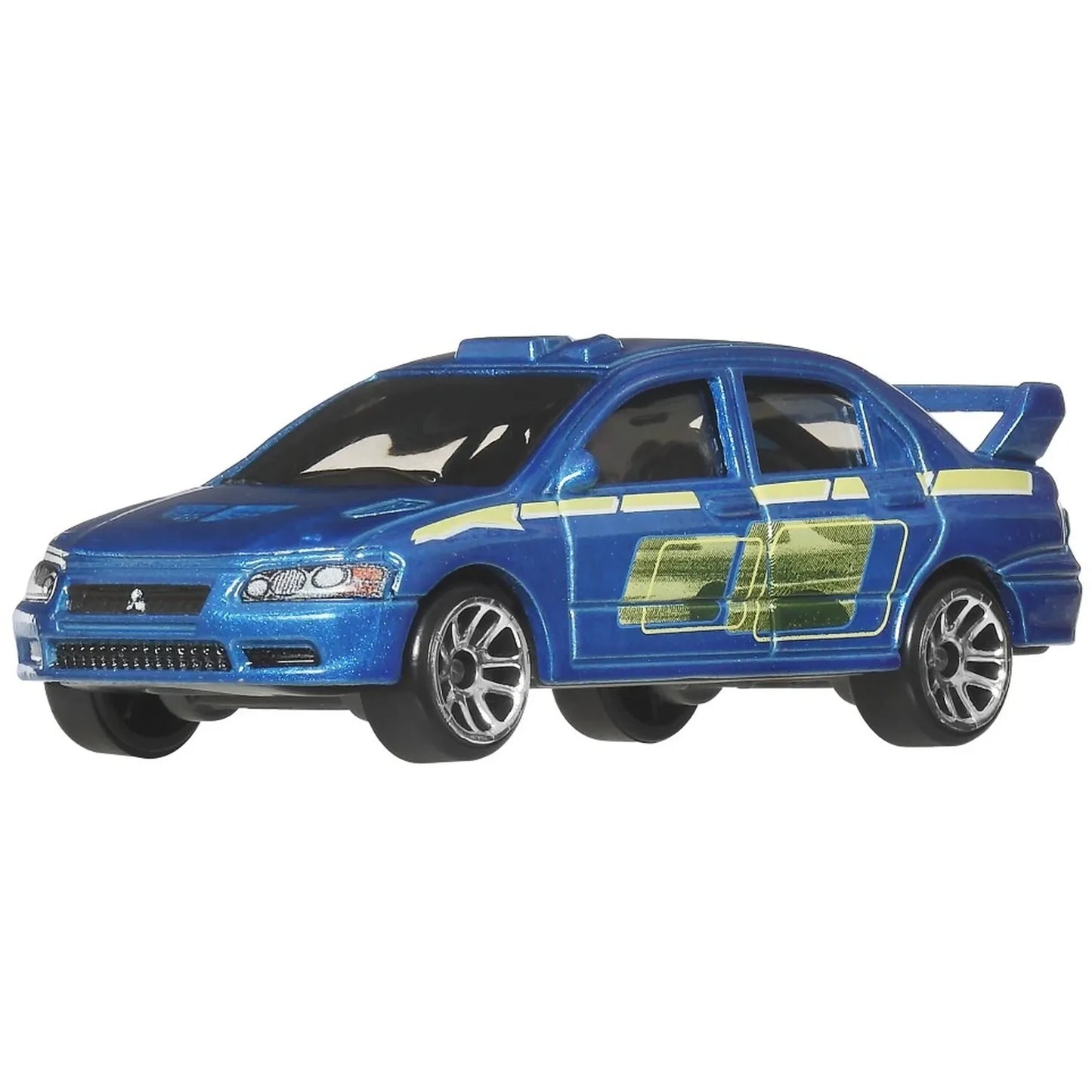 Hot Wheels 2002 Mitsubishi Lancer Evolution VII Brian O’Conner 2 Fast 2 Furious die-cast car on Fast & Furious Graphic Remix Silver Series card (2/5).