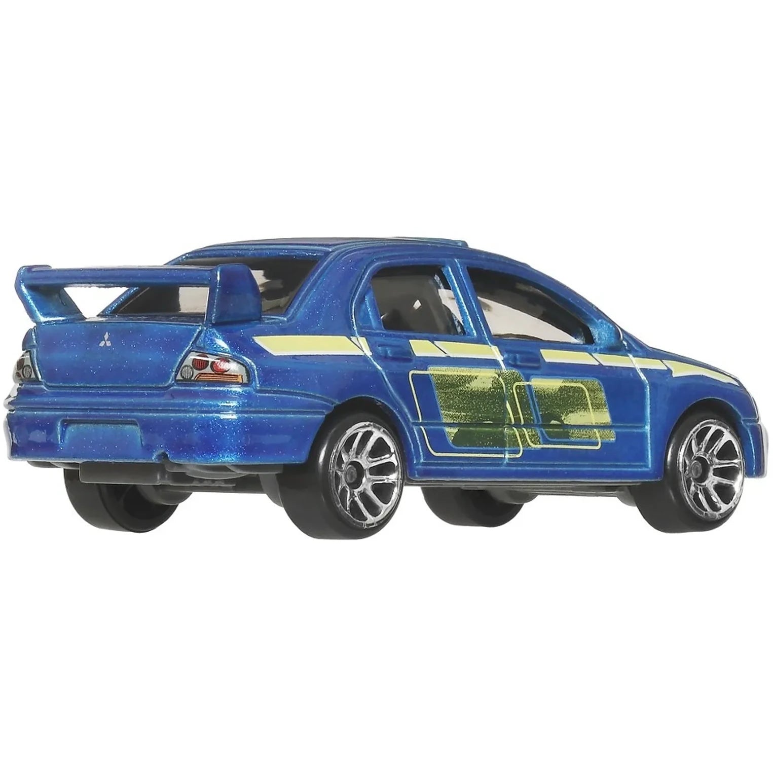 Hot Wheels 2002 Mitsubishi Lancer Evolution VII Brian O’Conner 2 Fast 2 Furious die-cast car on Fast & Furious Graphic Remix Silver Series card (2/5).