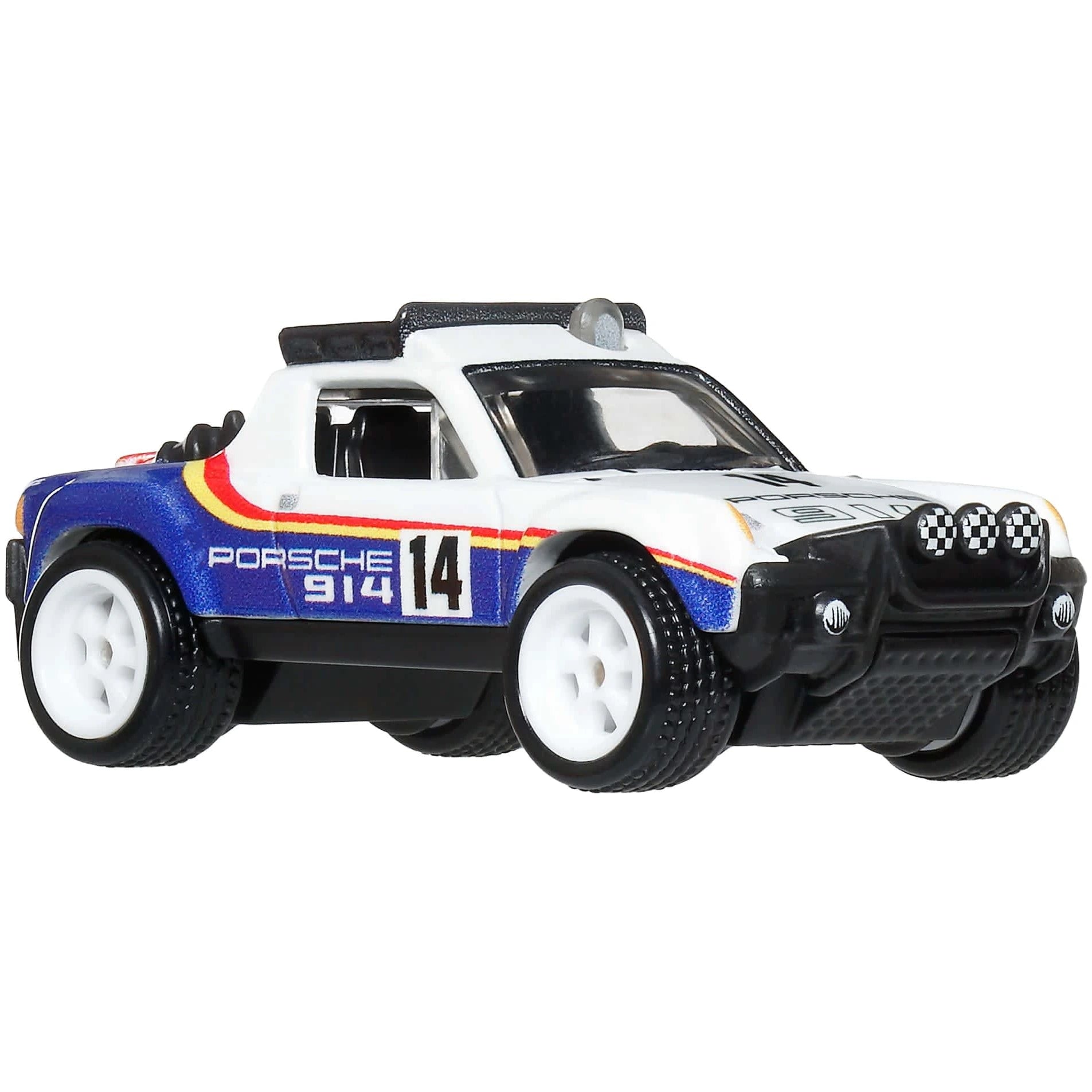 Hot Wheels 1:64 Porsche 914 Safari from Premium Car Culture Thrill Climbers (2/5) with Real Riders wheels and Metal/Metal body and chassis.
