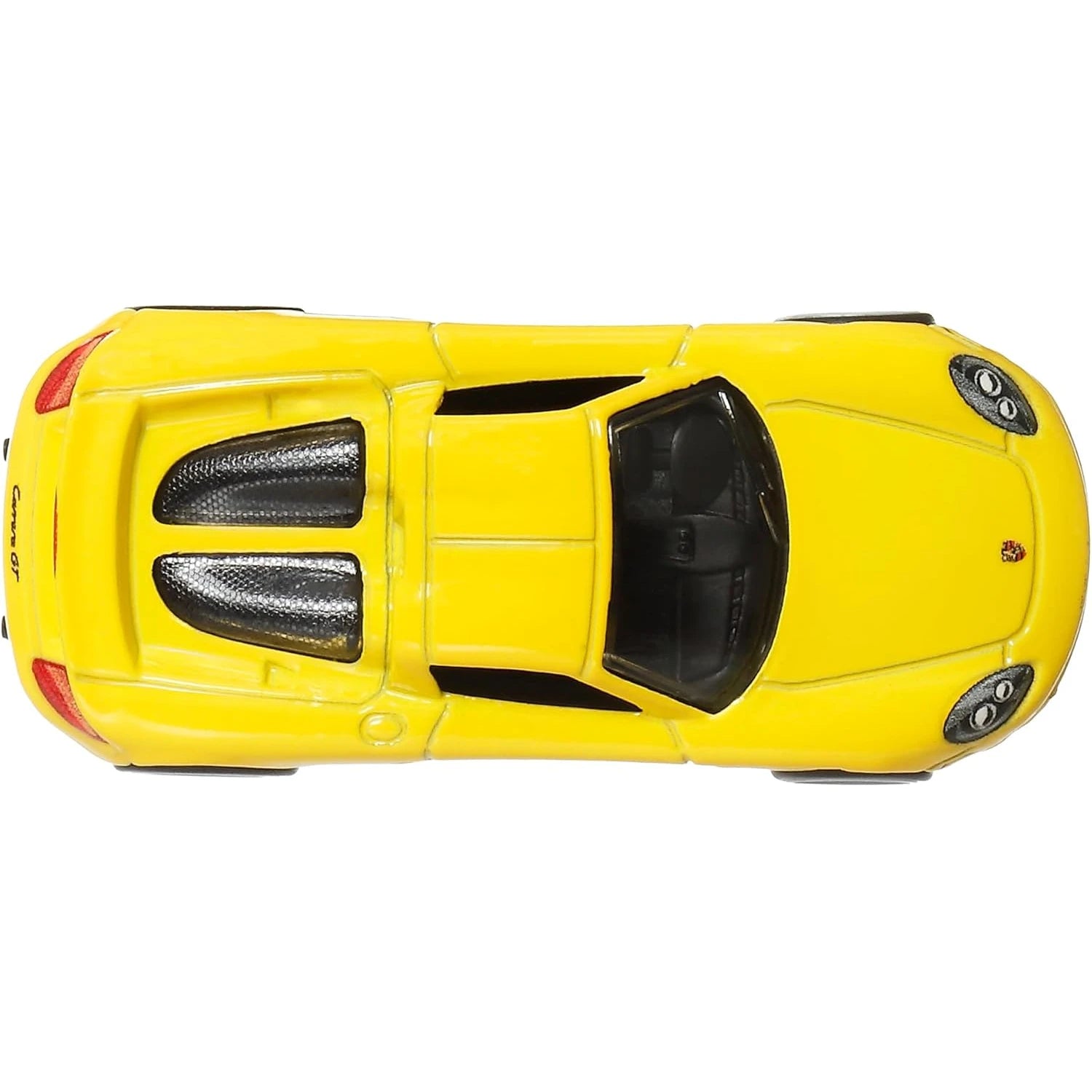 Hot Wheels 1:64 Porsche Carrera GT yellow Car Culture Timeless Icons die-cast model with Real Riders wheels.